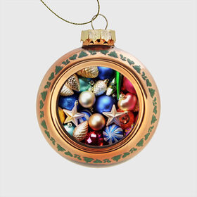 Стеклянный ёлочный шар с принтом Игрушки на ёлку в Тюмени, Стекло | Диаметр: 80 мм | Тематика изображения на принте: новогодний | рождество | шарики