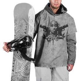 Накидка на куртку 3D с принтом 2Pac в Тюмени, 100% полиэстер |  | rap | tupac shakur | тупак шакур | хип хоп