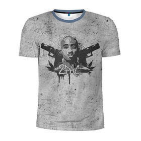 Мужская футболка 3D спортивная с принтом 2Pac в Тюмени, 100% полиэстер с улучшенными характеристиками | приталенный силуэт, круглая горловина, широкие плечи, сужается к линии бедра | rap | tupac shakur | тупак шакур | хип хоп