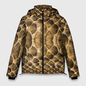 Мужская зимняя куртка 3D с принтом Змеиная кожа в Тюмени, верх — 100% полиэстер; подкладка — 100% полиэстер; утеплитель — 100% полиэстер | длина ниже бедра, свободный силуэт Оверсайз. Есть воротник-стойка, отстегивающийся капюшон и ветрозащитная планка. 

Боковые карманы с листочкой на кнопках и внутренний карман на молнии. | Тематика изображения на принте: fasion | snake | блеск | дерзость | змеиная | змея | кожа | кожура | красота | крутость | мода | показуха | статус | стиль | ткань | шик