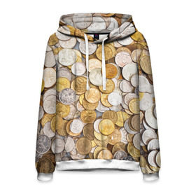 Мужская толстовка 3D с принтом Российские монетки в Тюмени, 100% полиэстер | двухслойный капюшон со шнурком для регулировки, мягкие манжеты на рукавах и по низу толстовки, спереди карман-кенгуру с мягким внутренним слоем. | Тематика изображения на принте: money | валюта | деньги | копейка | лавэ | мелочёвка | мелочь | монетки | монеты | россия | рубль | филки