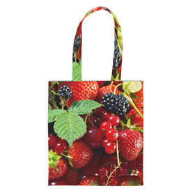 Сумка 3D повседневная с принтом Любимые ягоды в Тюмени, 100% полиэстер | Плотность: 200 г/м2; Размер: 34×35 см; Высота лямок: 30 см | вкусно | голубика | дача | деревня | ежевика | зелень | клубника | малина | огород | полезно | сад | смородина | сок | фрукты | черника | шиповник | ягоды