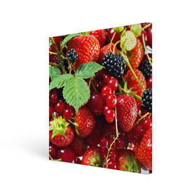 Холст квадратный с принтом Любимые ягоды в Тюмени, 100% ПВХ |  | Тематика изображения на принте: вкусно | голубика | дача | деревня | ежевика | зелень | клубника | малина | огород | полезно | сад | смородина | сок | фрукты | черника | шиповник | ягоды