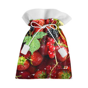 Подарочный 3D мешок с принтом Любимые ягоды в Тюмени, 100% полиэстер | Размер: 29*39 см | Тематика изображения на принте: вкусно | голубика | дача | деревня | ежевика | зелень | клубника | малина | огород | полезно | сад | смородина | сок | фрукты | черника | шиповник | ягоды