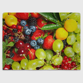Плед 3D с принтом Вкусные ягоды в Тюмени, 100% полиэстер | закругленные углы, все края обработаны. Ткань не мнется и не растягивается | виноград | вкусно | голубика | дача | деревня | ежевика | клубника | малина | огород | полезно | рябина | сад | смородина | сок | фрукты | черника | ягоды