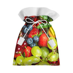 Подарочный 3D мешок с принтом Вкусные ягоды в Тюмени, 100% полиэстер | Размер: 29*39 см | Тематика изображения на принте: виноград | вкусно | голубика | дача | деревня | ежевика | клубника | малина | огород | полезно | рябина | сад | смородина | сок | фрукты | черника | ягоды