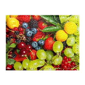 Обложка для студенческого билета с принтом Вкусные ягоды в Тюмени, натуральная кожа | Размер: 11*8 см; Печать на всей внешней стороне | виноград | вкусно | голубика | дача | деревня | ежевика | клубника | малина | огород | полезно | рябина | сад | смородина | сок | фрукты | черника | ягоды