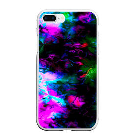 Чехол для iPhone 7Plus/8 Plus матовый с принтом Цветные волны в Тюмени, Силикон | Область печати: задняя сторона чехла, без боковых панелей | абстракция | иллюзии | краска | текстуры | цветные