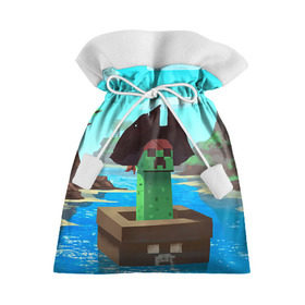 Подарочный 3D мешок с принтом Creeper в Тюмени, 100% полиэстер | Размер: 29*39 см | game | minecraft | игры | маинкрафт | майн | майнкравт | майнкрафт