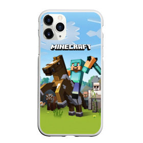 Чехол для iPhone 11 Pro матовый с принтом Minecraft на коне в Тюмени, Силикон |  | 