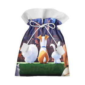 Подарочный 3D мешок с принтом Домашние животные в Тюмени, 100% полиэстер | Размер: 29*39 см | animal | dog | pets | the secret life of pets | домашние животные | животные | зайчик | заяц | песик | собака | собачка | тайная жизнь домашних животных