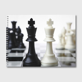 Альбом для рисования с принтом Шахматы в Тюмени, 100% бумага
 | матовая бумага, плотность 200 мг. | Тематика изображения на принте: белая | черная | шахматы