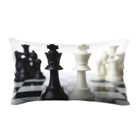 Подушка 3D антистресс с принтом Шахматы в Тюмени, наволочка — 100% полиэстер, наполнитель — вспененный полистирол | состоит из подушки и наволочки на молнии | белая | черная | шахматы