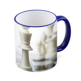 Кружка 3D с принтом Шахматы в Тюмени, керамика | ёмкость 330 мл | Тематика изображения на принте: белая | черная | шахматы