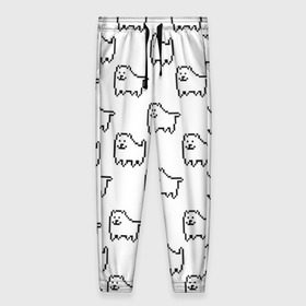 Женские брюки 3D с принтом Undertale Annoying dog white в Тюмени, полиэстер 100% | прямой крой, два кармана без застежек по бокам, с мягкой трикотажной резинкой на поясе и по низу штанин. В поясе для дополнительного комфорта — широкие завязки | 8 bit | annoying dog | dog | pixel art | undertale | white