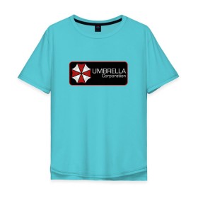 Мужская футболка хлопок Oversize с принтом Umbrella corporation Нашивка-2 в Тюмени, 100% хлопок | свободный крой, круглый ворот, “спинка” длиннее передней части | resident evil | вирус | зомби