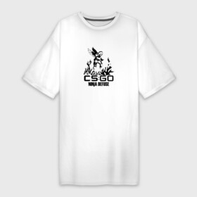 Платье-футболка хлопок с принтом cs:go   Ninja Defuse в Тюмени,  |  | Тематика изображения на принте: cs | csgo | ct | fire | game | terror | го | кс | ксго | огонь