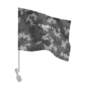 Флаг для автомобиля с принтом cs:go - Urban DDPAT 3D Full (Пиксельный камуфляж Город) в Тюмени, 100% полиэстер | Размер: 30*21 см | cs | csgo | go | камуфляж | кс