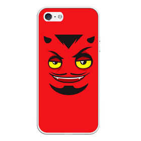 Чехол силиконовый для Телефон Apple iPhone 5/5S с принтом Дьявол в Тюмени, Силикон | Область печати: задняя сторона чехла, без боковых панелей | Тематика изображения на принте: дьявол | монстр | прикольные картинки | чёрт