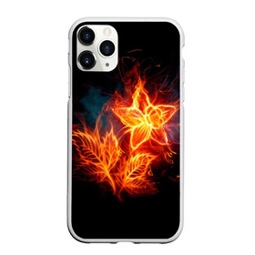 Чехол для iPhone 11 Pro матовый с принтом Огненный цветок в Тюмени, Силикон |  | Тематика изображения на принте: звезда | искры | огненный цветок | огонь | пламя | пожар