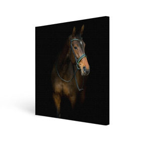 Холст квадратный с принтом Породистый жеребец в Тюмени, 100% ПВХ |  | Тематика изображения на принте: жеребец | животные | конь | лошадка | лошадь | погоня | седло | скакун | скачки | узда