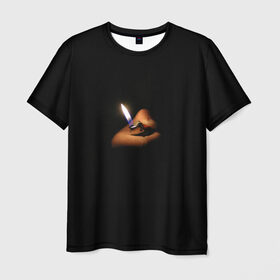 Мужская футболка 3D с принтом Огонёк в Тюмени, 100% полиэфир | прямой крой, круглый вырез горловины, длина до линии бедер | зажигалка | искра | лампочка | маяк | мгла | ночь | огонёк | огонь | свет | свеча | сумрак | туман | тьма | фонарик