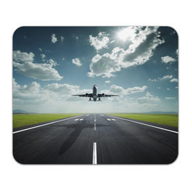Коврик прямоугольный с принтом Самолет в Тюмени, натуральный каучук | размер 230 х 185 мм; запечатка лицевой стороны | взлет | небо | природа