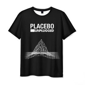 Мужская футболка 3D с принтом Placebo в Тюмени, 100% полиэфир | прямой крой, круглый вырез горловины, длина до линии бедер | placebo | брайан молко | молко | плацебо | плейсибо | плэйсибо