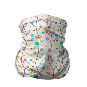 Бандана-труба 3D с принтом Цветочные лианы в Тюмени, 100% полиэстер, ткань с особыми свойствами — Activecool | плотность 150‒180 г/м2; хорошо тянется, но сохраняет форму | весна | лианы | цвета | цветы