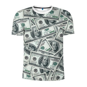 Мужская футболка 3D спортивная с принтом Банкноты в Тюмени, 100% полиэстер с улучшенными характеристиками | приталенный силуэт, круглая горловина, широкие плечи, сужается к линии бедра | dollars | swag | бабло | банкноты | деньги | доллары | кеш | сваг | свег | свэг