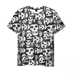 Мужская футболка 3D с принтом Misfits в Тюмени, 100% полиэфир | прямой крой, круглый вырез горловины, длина до линии бедер | misfits | skull | swag | группа | рок | сваг | свег | свэг | череп