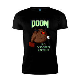 Мужская футболка премиум с принтом Doom 20 лет спустя в Тюмени, 92% хлопок, 8% лайкра | приталенный силуэт, круглый вырез ворота, длина до линии бедра, короткий рукав | 