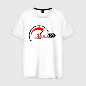 Мужская футболка хлопок с принтом Я люблю скорость black в Тюмени, 100% хлопок | прямой крой, круглый вырез горловины, длина до линии бедер, слегка спущенное плечо. | гонщики | скорость | спорт | стрелки