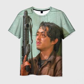 Мужская футболка 3D с принтом The walking dead в Тюмени, 100% полиэфир | прямой крой, круглый вырез горловины, длина до линии бедер | Тематика изображения на принте: 