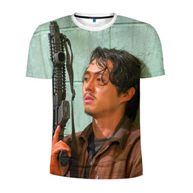 Мужская футболка 3D спортивная с принтом The walking dead в Тюмени, 100% полиэстер с улучшенными характеристиками | приталенный силуэт, круглая горловина, широкие плечи, сужается к линии бедра | 