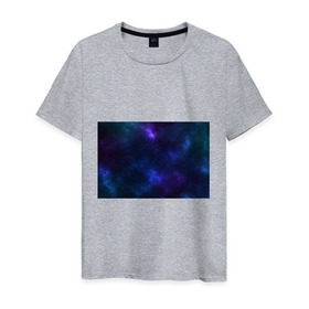 Мужская футболка хлопок с принтом Звёздное небо в Тюмени, 100% хлопок | прямой крой, круглый вырез горловины, длина до линии бедер, слегка спущенное плечо. | вселенная | галактика | звёзды | камета | космос | метеориты | метеоры | небо | ночь | солнечная система