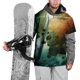 Накидка на куртку 3D с принтом Метеориты в Тюмени, 100% полиэстер |  | вселенная | галактика | звёзды | земля | камета | космос | метеориты | метеоры | орбита | планеты | солнце
