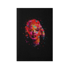 Обложка для паспорта матовая кожа с принтом Marilyn Monroe Art в Тюмени, натуральная матовая кожа | размер 19,3 х 13,7 см; прозрачные пластиковые крепления | Тематика изображения на принте: art | marilyn monroe | живопись | искусство | мэрилин монро