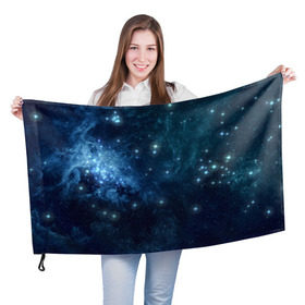 Флаг 3D с принтом Слияние галактик в Тюмени, 100% полиэстер | плотность ткани — 95 г/м2, размер — 67 х 109 см. Принт наносится с одной стороны | вселенная | галактика | звёзды | комета | космос | метеориты | метеоры | созвездия