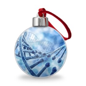 Ёлочный шар с принтом Молекула ДНК в Тюмени, Пластик | Диаметр: 77 мм | dna | биохимия | внешность | ген | генетика | днк | молекула | наследственность | спираль | способности | структура | характер | черты