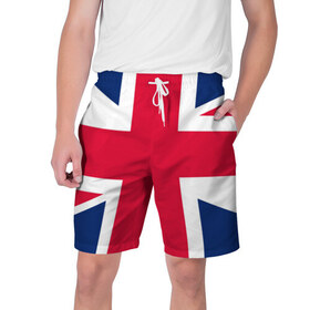Мужские шорты 3D с принтом Великобритания в Тюмени,  полиэстер 100% | прямой крой, два кармана без застежек по бокам. Мягкая трикотажная резинка на поясе, внутри которой широкие завязки. Длина чуть выше колен | англия | британия