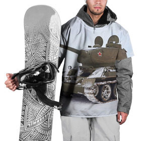 Накидка на куртку 3D с принтом Танк т34-85 в Тюмени, 100% полиэстер |  | 34 85 | армия | танк