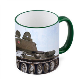Кружка 3D с принтом Танк т34-85 в Тюмени, керамика | ёмкость 330 мл | Тематика изображения на принте: 34 85 | армия | танк