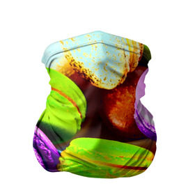Бандана-труба 3D с принтом Макароны в Тюмени, 100% полиэстер, ткань с особыми свойствами — Activecool | плотность 150‒180 г/м2; хорошо тянется, но сохраняет форму | макаруны | печенье | разноцветный