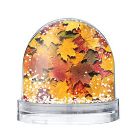 Снежный шар с принтом Осень на дворе в Тюмени, Пластик | Изображение внутри шара печатается на глянцевой фотобумаге с двух сторон | бордовый | жёлтый | красный | листва | листья