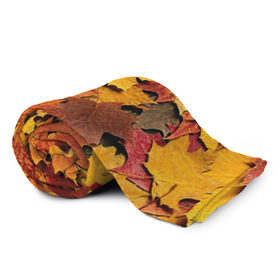 Плед 3D с принтом Осень на дворе в Тюмени, 100% полиэстер | закругленные углы, все края обработаны. Ткань не мнется и не растягивается | бордовый | жёлтый | красный | листва | листья