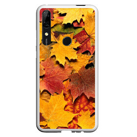 Чехол для Honor P Smart Z с принтом Осень на дворе в Тюмени, Силикон | Область печати: задняя сторона чехла, без боковых панелей | бордовый | жёлтый | красный | листва | листья