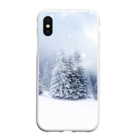 Чехол для iPhone XS Max матовый с принтом Зимняя пора в Тюмени, Силикон | Область печати: задняя сторона чехла, без боковых панелей | вьюга | горы | зима | лес | метель | мороз | пейзаж | пурга | снег | снегопад | сосулька | стужа | сугроб | холод