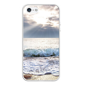 Чехол для iPhone 5/5S матовый с принтом Закат в Тюмени, Силикон | Область печати: задняя сторона чехла, без боковых панелей | море | небо | океан | пейзаж | солнце