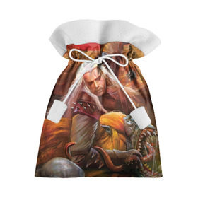Подарочный 3D мешок с принтом Ведьмак в Тюмени, 100% полиэстер | Размер: 29*39 см | gerald | wild hunt | witcher | ведьмак | геральд | дикая охота